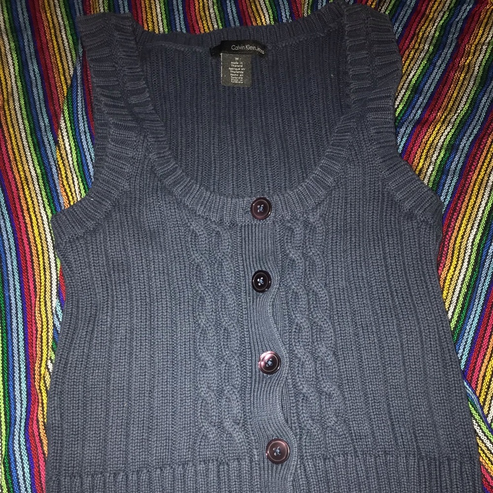 🧿Navy blue Knitted Vest